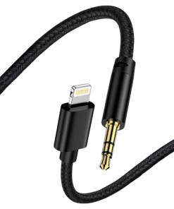 Alternative view of Cable Auxiliar a Lightning Motomo T007 Negro