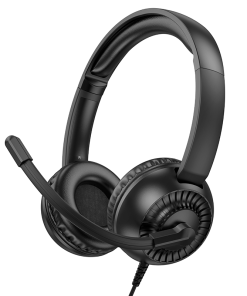 Audífonos Headset Oficina Teletrabajo Callcenter Hoco W112 Negro