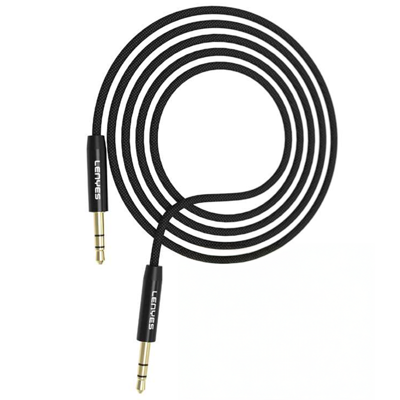 Cable Auxiliar 3.5mm a 3.5mm Lenyes Ax94 1 Metro Negro - Imagen 3