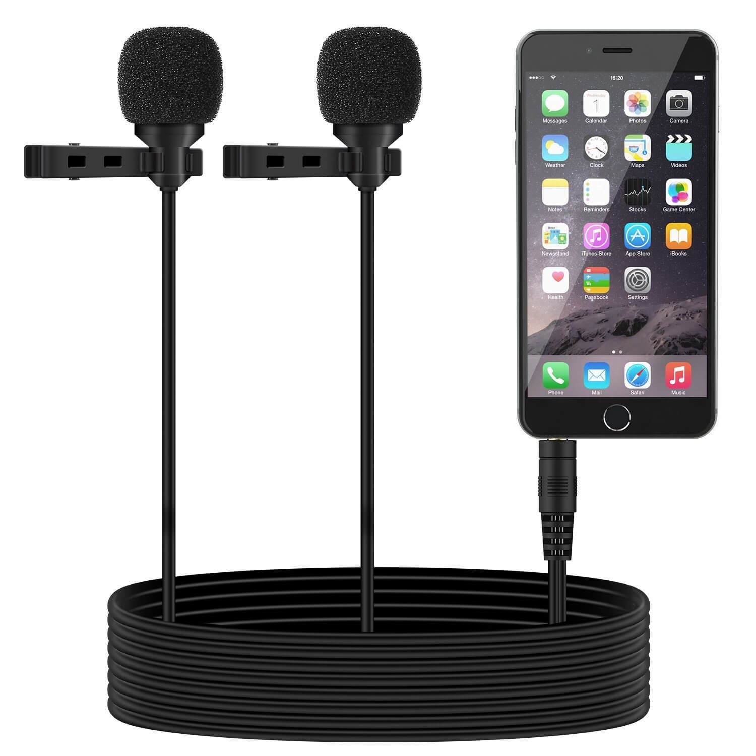 Micrófono Aux Doble Celulares/Tabletas - Imagen 2