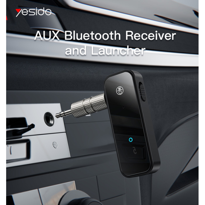 Receptor y Transmisor De Audio Bluetooth Yesido Yau25 Negro - Imagen 4