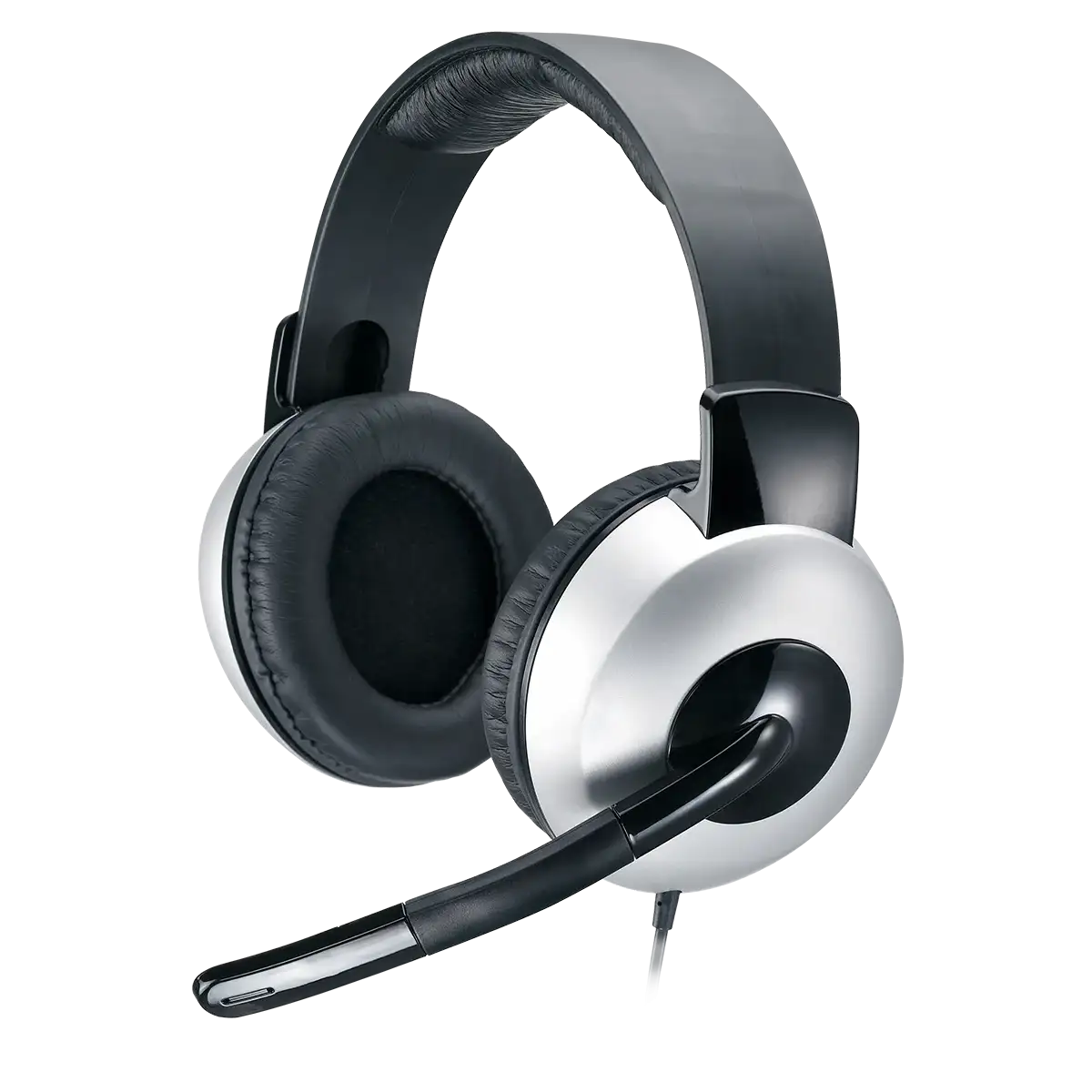 Audífonos Headset Genius Hs-05a Jack 3.5mm Microfono Negro Gris - Imagen 2