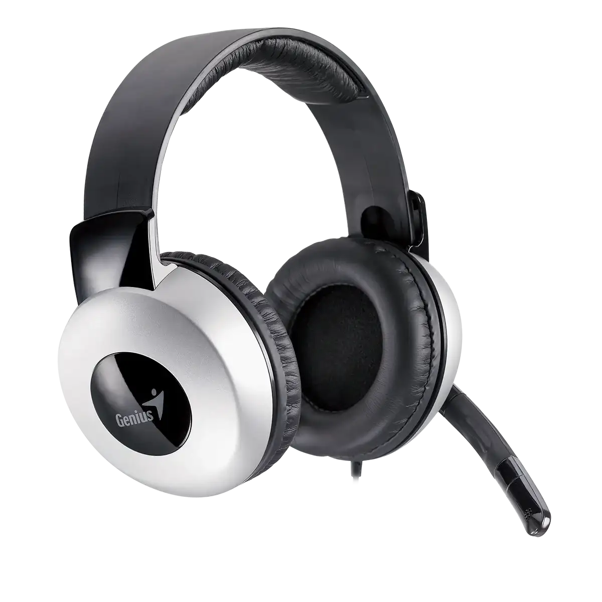 Audífonos Headset Genius Hs-05a Jack 3.5mm Microfono Negro Gris - Imagen 3
