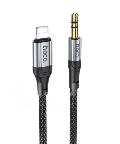 Alternative view of Cable Auxiliar a Lightning Trenzado Hoco Upa26 Negro