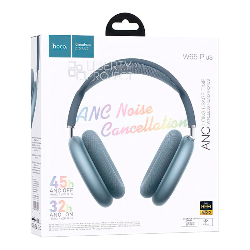 Audífonos Headset Bluetooth Hoco W65 Azul - Imagen 4