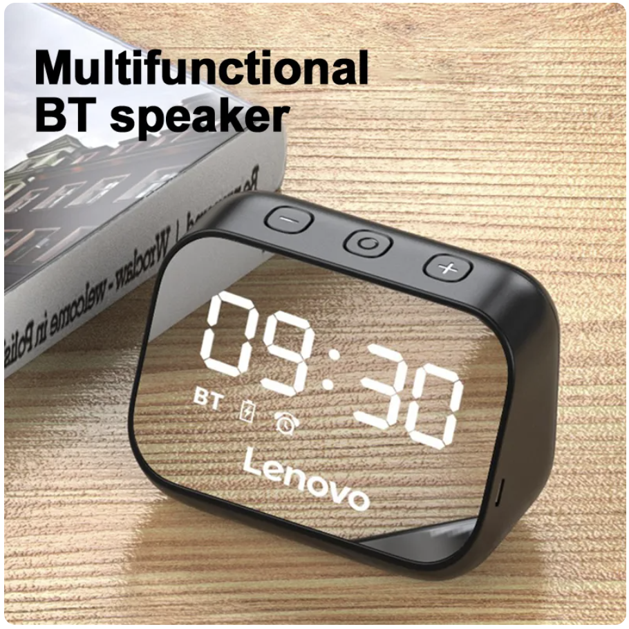 Parlante Bluetooth Lenovo TS13 Reloj Despertador Digital Verde - Imagen 6