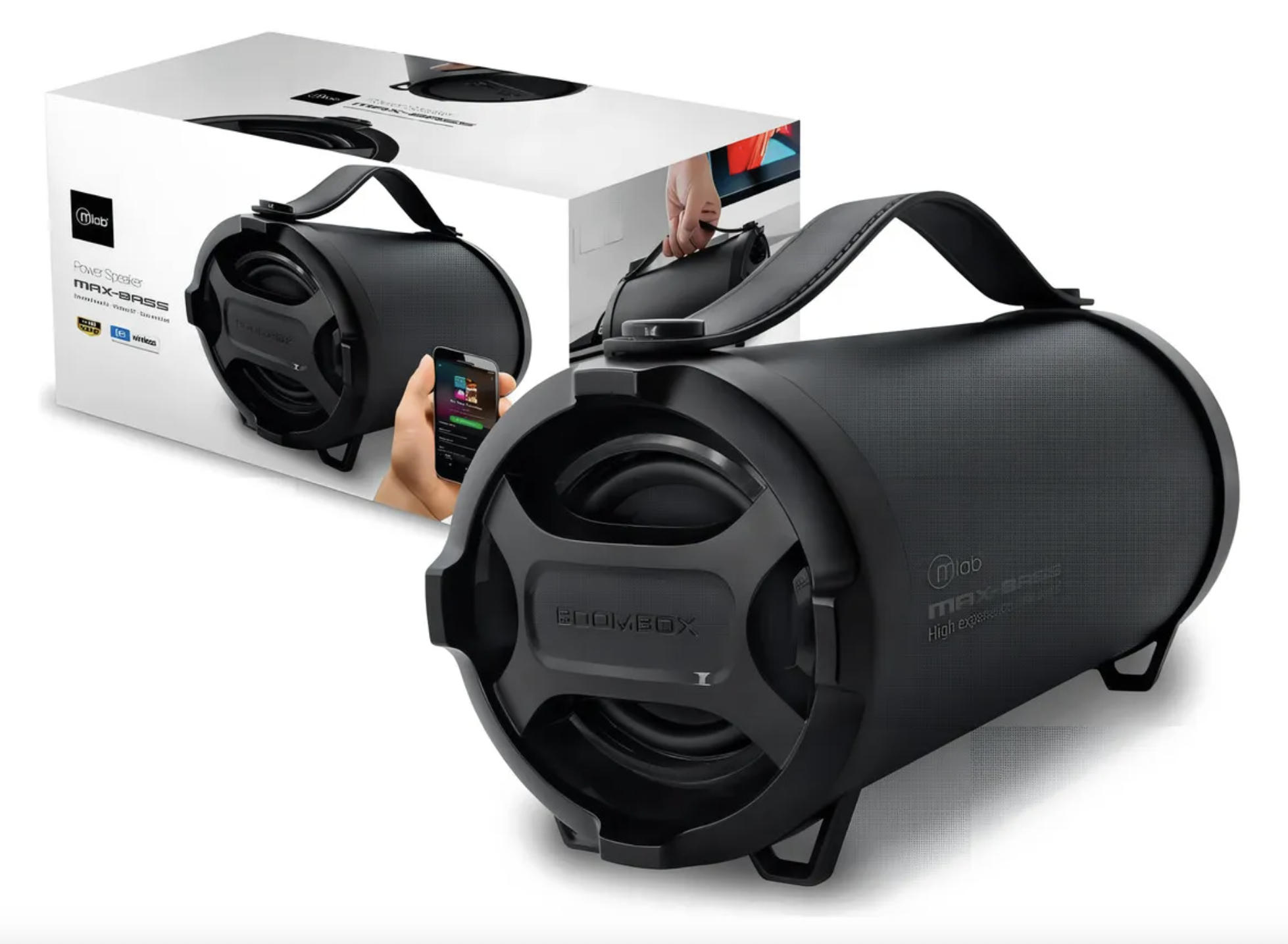 Parlante Bluetooth Microlab Maxbass Portátil Negra - Imagen 4