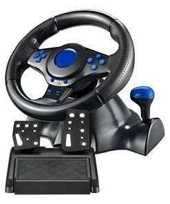 Kit Volante Con Pedales G7-v7 Para Pc Ps4 Xbox Switch Negro