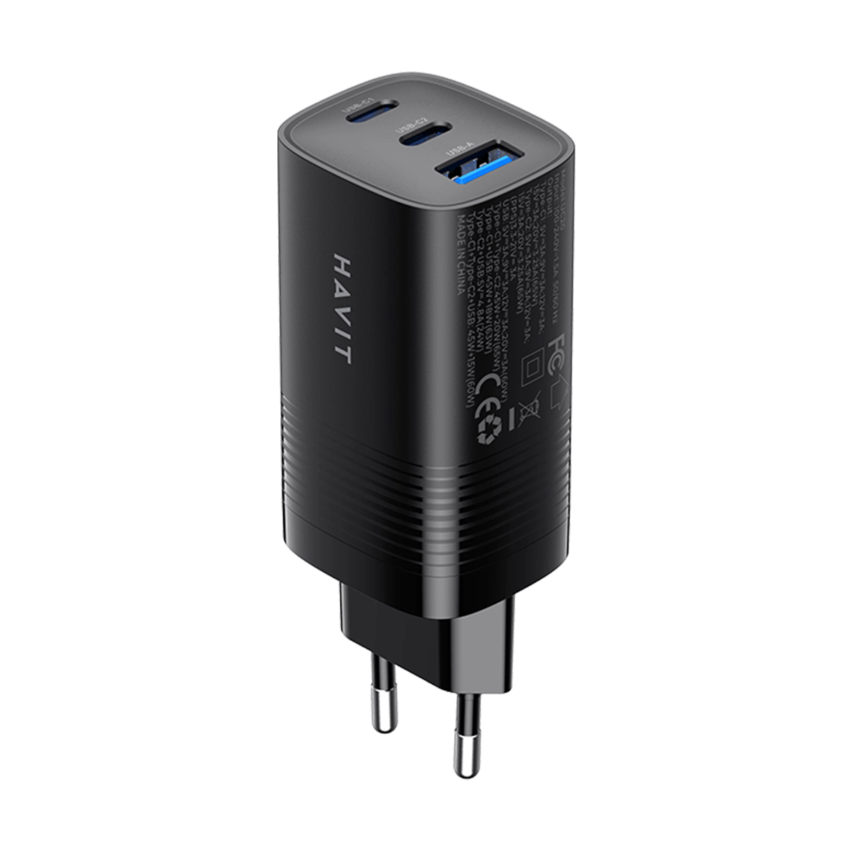 Cargador Rapido Havit Uc20 65w Sin Cable Negro - Imagen 2