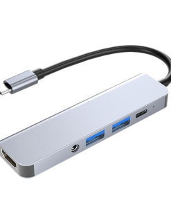 Alternative view of Adaptador Hub Tipo C 5 en 1 Gtc BYL-2009 Gris