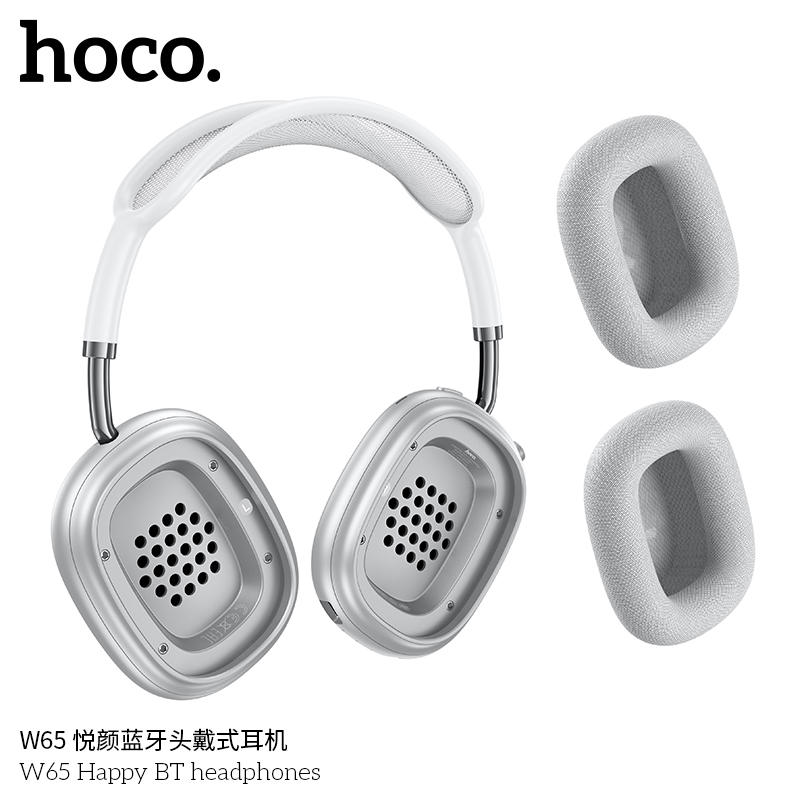 Audífonos On Ear Bluetooth Hoco W65 Hifi Tarjeta Aux Blanco - Imagen 4
