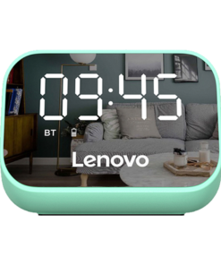 Parlante Bluetooth Lenovo TS13 Reloj Despertador Digital Verde